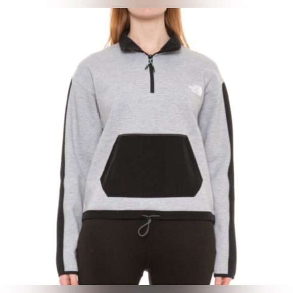 The North Face Tech Pullover Sweater - Zip Neck Size Color Light Grey Heather - Picture 6 of 6